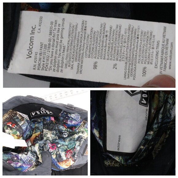 Volcom ski Pants Womens XS Nimbus Let It Storm Ski Snowboarding Low Rise jeans - Picture 4 of 16